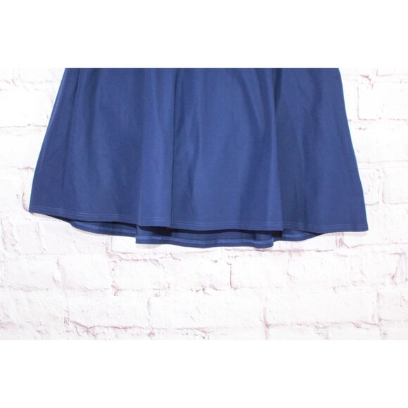 LL Bean Shaping Swimwear Swim Skirt Darkest Navy Size 14 - Picture 3 of 11